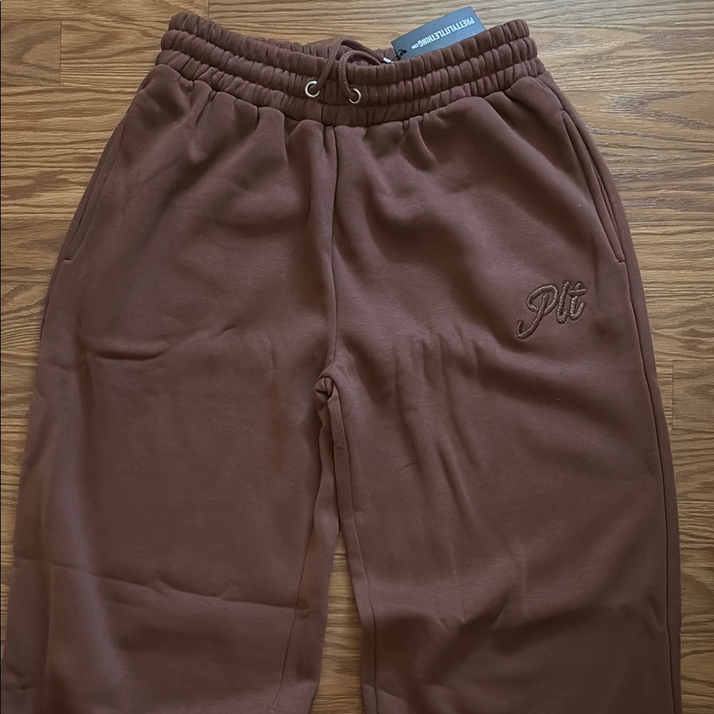 PrettyLittleThing Brown Joggers with Relaxed Fit for tall